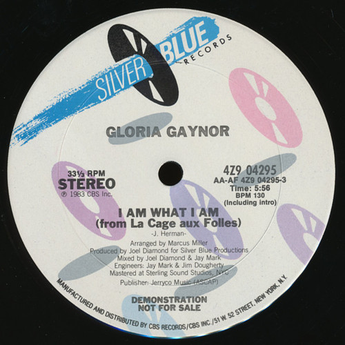 Gloria Gaynor - I Am What I Am - Silver Blue Records - 4Z9 04295 - 12", Promo 2272498303