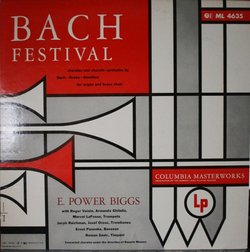 Johann Sebastian Bach, E. Power Biggs - Bach Festival - Columbia Masterworks - ML 4635 - LP, Album, RP 2479234484