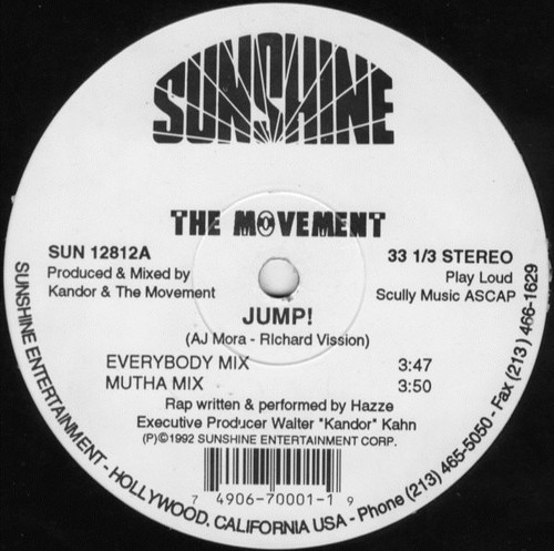 The Movement (3) - Jump! - Sunshine Entertainment - SUN 12812 - 12" 2456278571