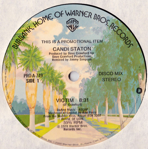 Candi Staton - Victim - Warner Bros. Records - PRO-A- 749 - 12", Promo 2440753478
