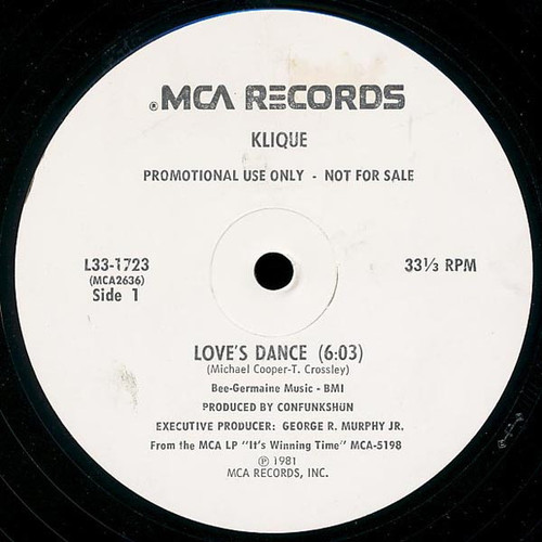 Klique - Love's Dance - MCA Records - L33-1723 - 12", Promo 2459248769