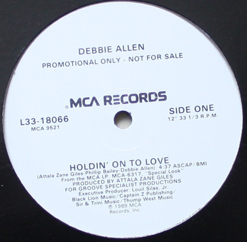 Debbie Allen - Holdin' On To Love - MCA Records - L33-18066 - 12", Promo 2426257031
