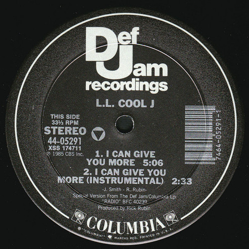 LL Cool J - I Can Give You More / I Can't Live Without My Radio - Def Jam Recordings - 44-05291 - 12" 2494884863