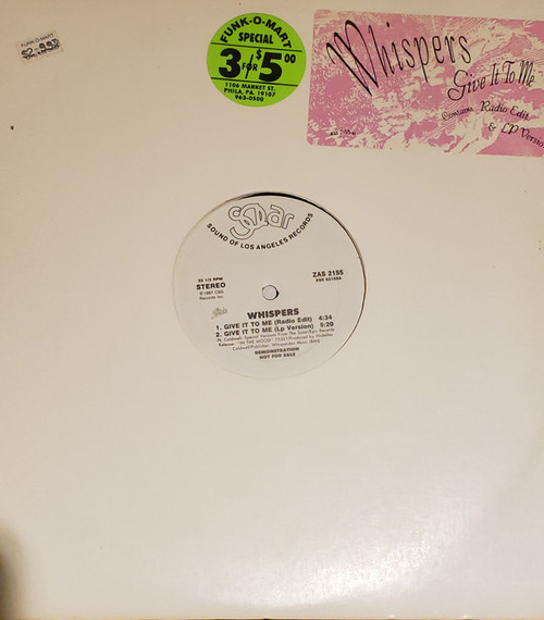 The Whispers - Give It To Me - Solar - ZAS 2155 - 12", Single, Promo 2492968433
