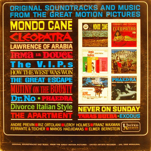 Various - Original Soundtracks And Music From The Great Motion Pictures - United Artists Records - UAL 3303 - LP, Comp, Mono 2398898591