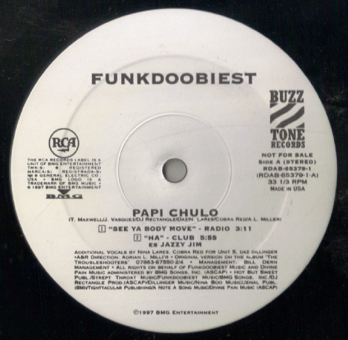 Funkdoobiest - Papi Chulo - RCA - RDAB-65379-1 - 12", Promo 2456132675