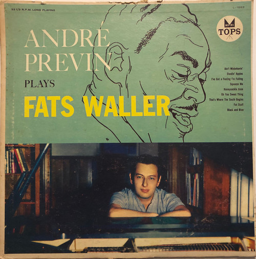 Andr√© Previn - Plays Fats Waller - Tops Records, Tops Records - L-1593, L1593 - LP, Album 2471754101
