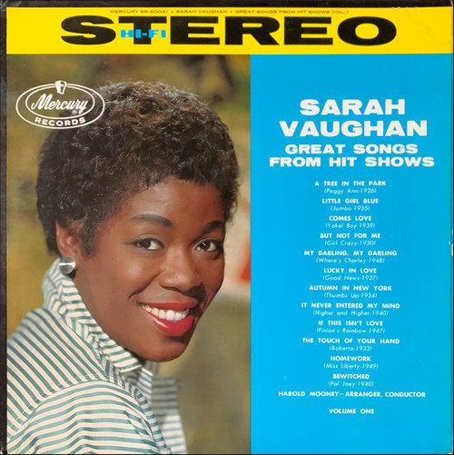 Sarah Vaughan - Great Songs From Hit Shows, Vol. 1 - Mercury - SR 60041 - LP 2502172883