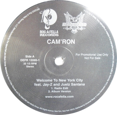 Cam'ron - Welcome To New York City - Roc-A-Fella Records - DEFR 15595-1 - 12", Promo 2508233411