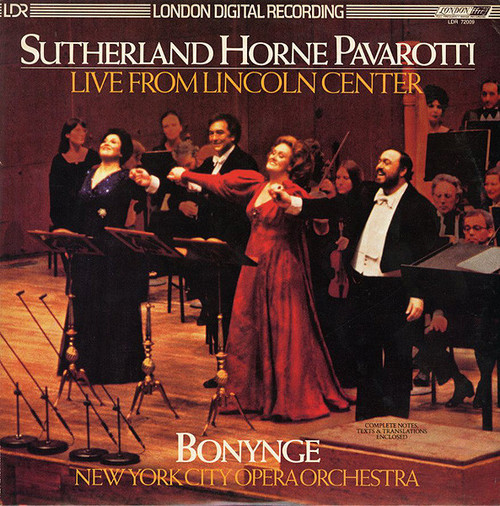 Richard Bonynge, Joan Sutherland, Marilyn Horne, Luciano Pavarotti, New York City Opera Orchestra - Live From Lincoln Center - London Records - LDR 72009 - 2xLP, Album, Gat 2403528731