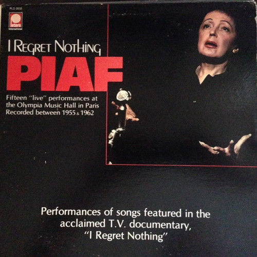 Edith Piaf - I Regret Nothing - Peters International, Inc. - PLD 2032 - LP, Comp 2415513329