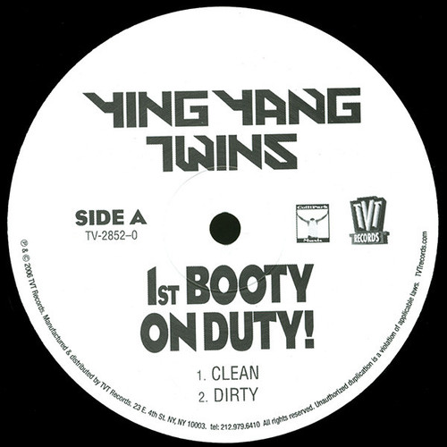 Ying Yang Twins - 1st Booty On Duty! - TVT Records - TV-2852-0 - 12" 2462717105