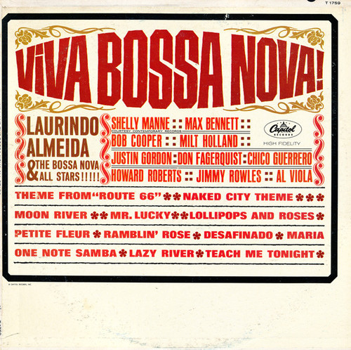 Laurindo Almeida & The Bossa Nova Allstars - Viva Bossa Nova! - Capitol Records - T 1759 - LP, Album, Mono 2396349229