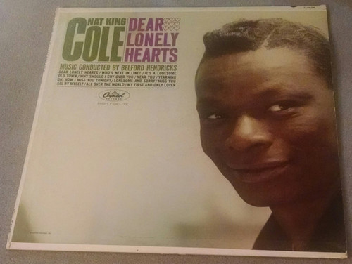 Nat King Cole - Dear Lonely Hearts - Capitol Records, Capitol Records -  T 1838, T-1838 - LP, Album, Mono, Scr 2410793918