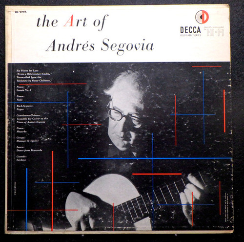 Andr√©s Segovia - The Art Of Andr√©s Segovia - Decca - DL 9795 - LP, Mono 2503127747