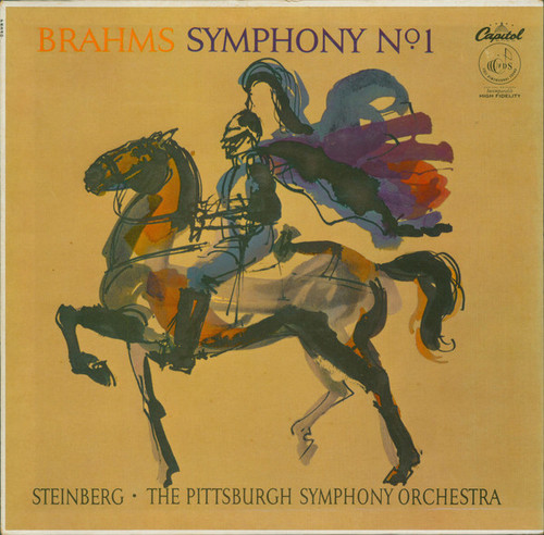 Johannes Brahms / William Steinberg, The Pittsburgh Symphony Orchestra - Symphony No. 1 - Capitol Records, Capitol Records - P8340, P-8340 - LP, Mono 2400187280