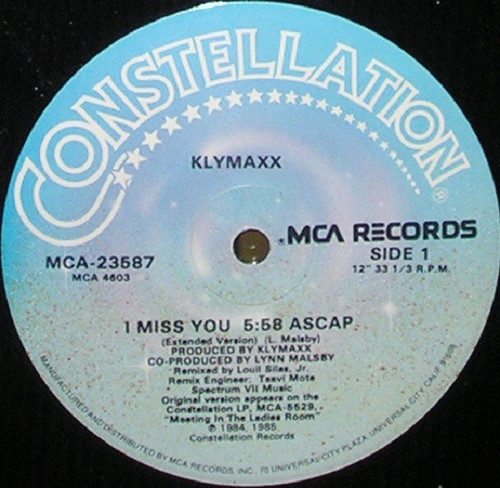 Klymaxx - I Miss You - Constellation (2), MCA Records - MCA-23587 - 12" 2508214889