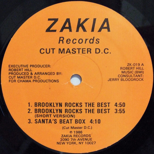 Cutmaster D.C. - Brooklyn Rocks The Best / Santa's Beat Box - Zakia Records - ZK-019 - 12" 2494880897