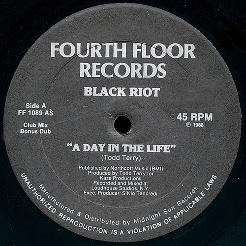 Black Riot - A Day In The Life - Fourth Floor Records - FF 1089 - 12" 2494667021