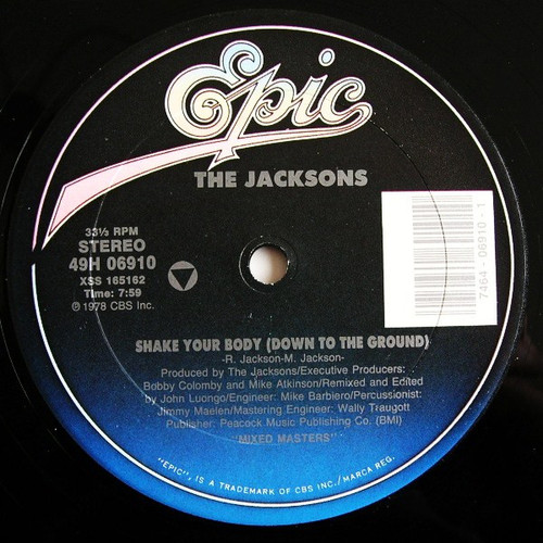 The Jacksons - Shake Your Body (Down To The Ground) / Walk Right Now - Epic - 49H 06910 - 12" 2426267111