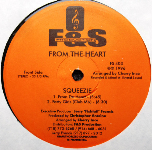 Squeezie - From The Heart - F&S Production - FS 403 - 12" 2538607629