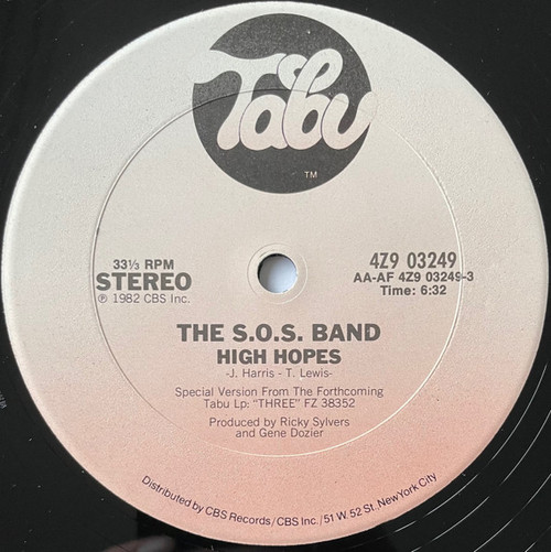 The S.O.S. Band - High Hopes / Good & Plenty - Tabu Records - 4Z9 03249 - 12", Single 2427860294
