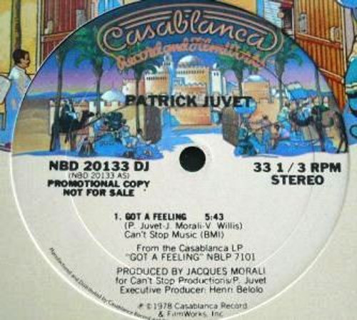 Patrick Juvet - Got A Feeling - Casablanca - NBD 20133 DJ - 12", S/Sided, Single, Promo 2491679198