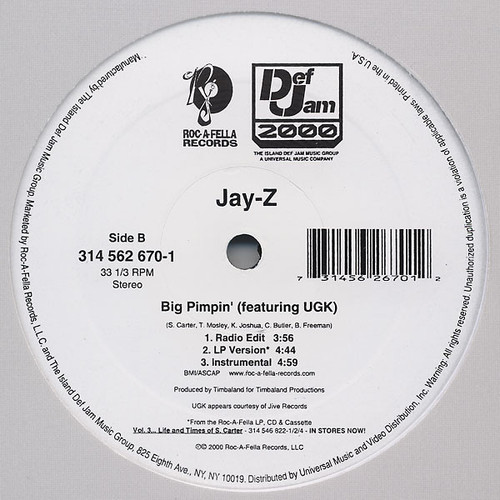 Jay-Z - Anything - Roc-A-Fella Records - 314 562 670-1 - 12" 2508206237