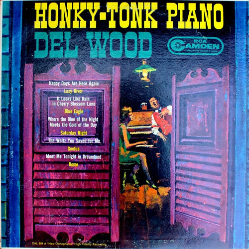 Del Wood - Honky Tonk Piano (LP, Album, Mono)