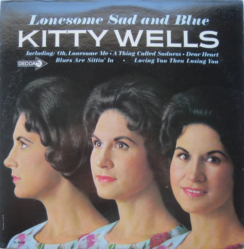 Kitty Wells - Lonesome Sad And Blue (LP, Mono)