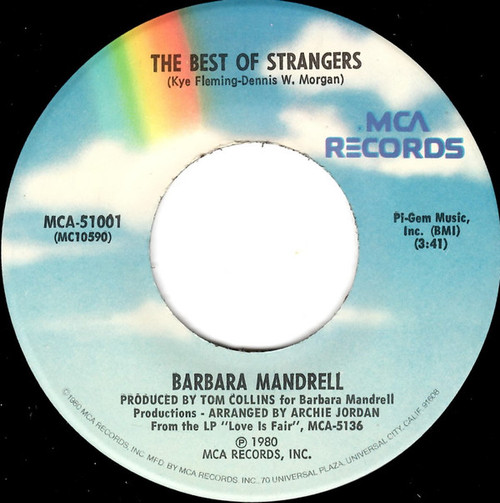 Barbara Mandrell - The Best Of Strangers (7", Single, Pin)