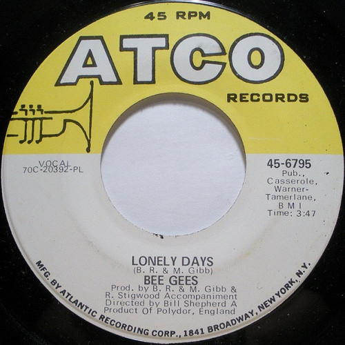 Bee Gees - Lonely Days (7", Single, PL )