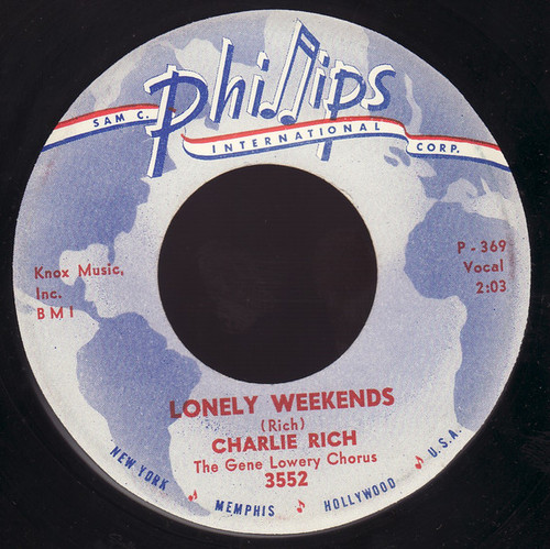 Charlie Rich - Lonely Weekends (7", Single)