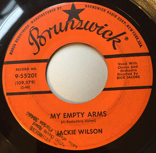 Jackie Wilson - My Empty Arms / The Tear Of The Year (7", Single, Glo)