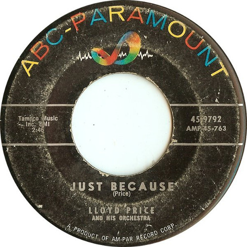 Lloyd Price And His Orchestra - Just Because (7", Single)