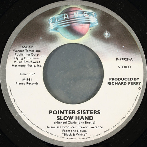 Pointer Sisters - Slow Hand (7", Single, Spe)