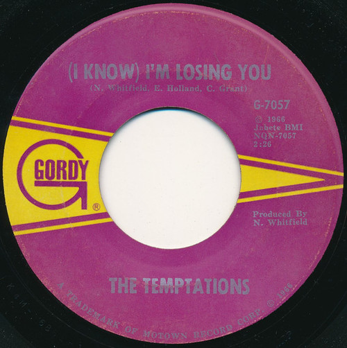 The Temptations - (I Know) I'm Losing You (7", Single, Ame)