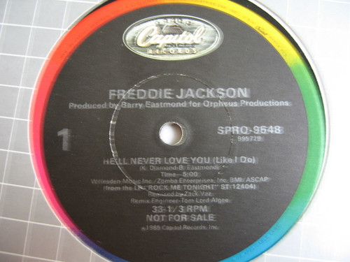 Freddie Jackson - He'll Never Love You (Like I Do) (12", Promo)