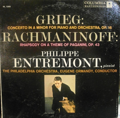 Grieg*, Rachmaninoff*, Philippe Entremont, The Philadelphia Orchestra, Eugene Ormandy - Concerto In A Minor For Piano And Orchestra, Op. 16 / Rhapsody On A Theme Of Paganini, Op. 43 (LP, Mono, Ter)