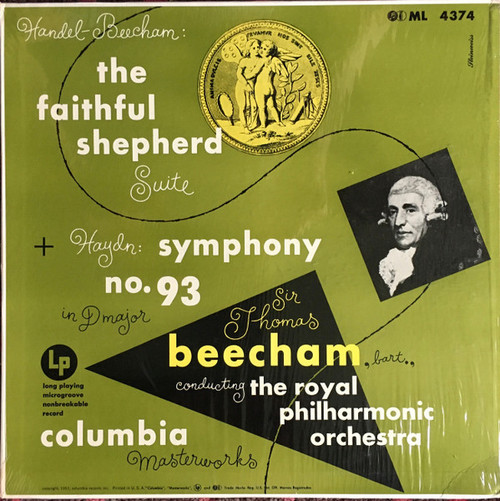 Beecham*, Sir Thomas Beecham Conducting The Royal Philharmonic Orchestra, Handel* / Haydn* - The Faithful Shepherd Suite / Symphony No. 93 In D Major (LP, Album, Mono, RE)