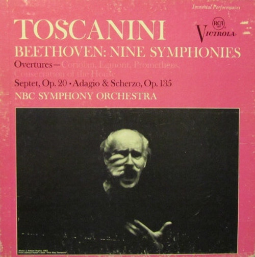 Arturo Toscanini / NBC Symphony Orchestra - Nine Beethoven Symphonies / Overtures / Others (8xLP, Album, Mono, RP + Box, Comp)