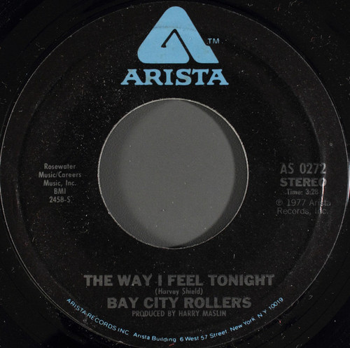 Bay City Rollers - The Way I Feel Tonight (7", Styrene, Pit)