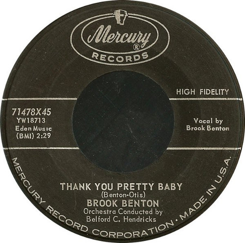 Brook Benton - Thank You Pretty Baby / With All Of My Heart (7")