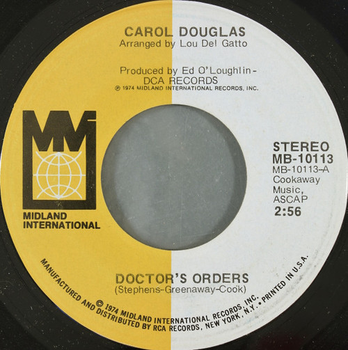 Carol Douglas - Doctor's Orders (7")