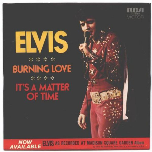 Elvis* - Burning Love / It's A Matter Of Time (7", Single, Roc)