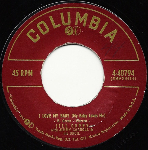 Jill Corey - I Love My Baby (My Baby Loves Me) / Egghead (7", Single)