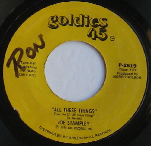 Joe Stampley - All These Things (7", Single)