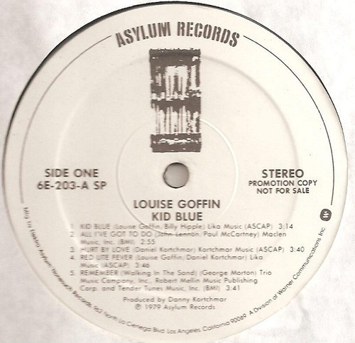 Louise Goffin - Kid Blue (LP, Album, Promo, Spe)