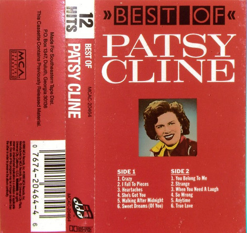 Patsy Cline - Best Of Patsy Cline - 12 Hits (Cass, Comp)