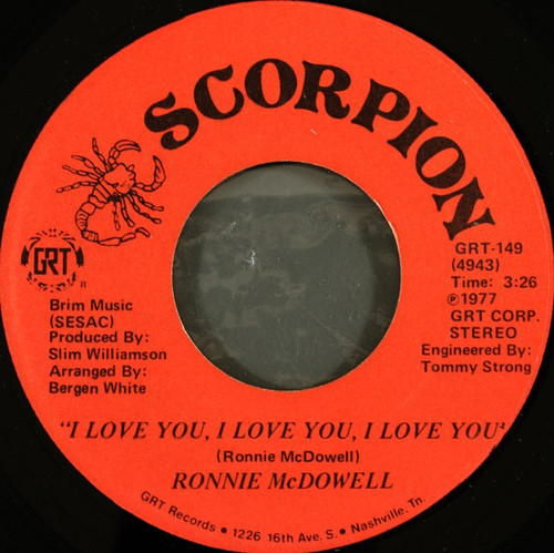 Ronnie McDowell - I Love You, I Love You, I Love You / Fallin' (7")